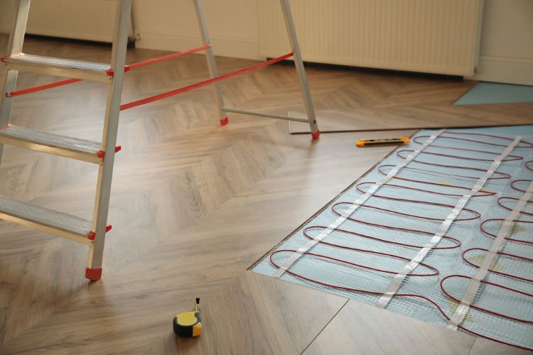can you put electric radiant heat under vinyl plank flooring