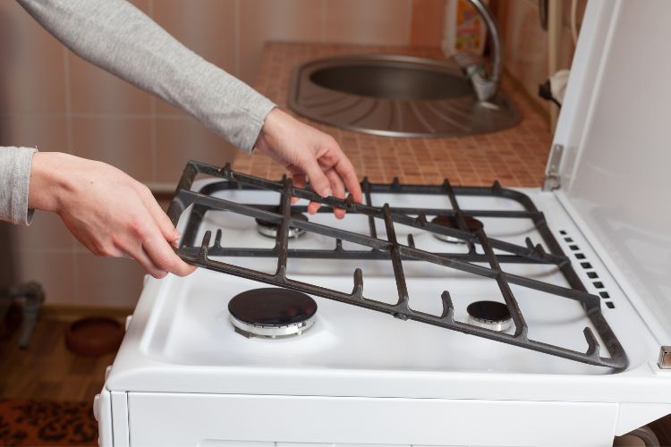 how to season gas stove grates