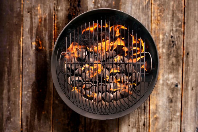 can you use a charcoal grill on a deck