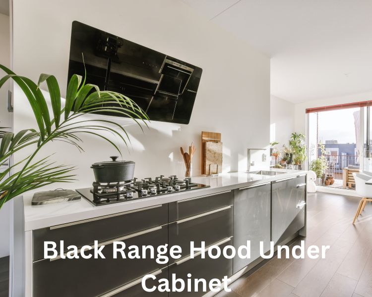 black range hood under cabinet