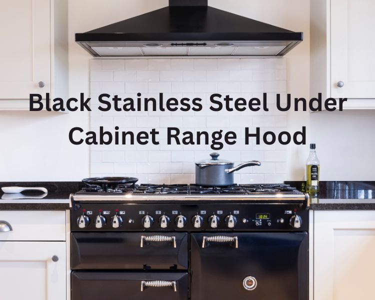 black stainless steel under cabinet range hood