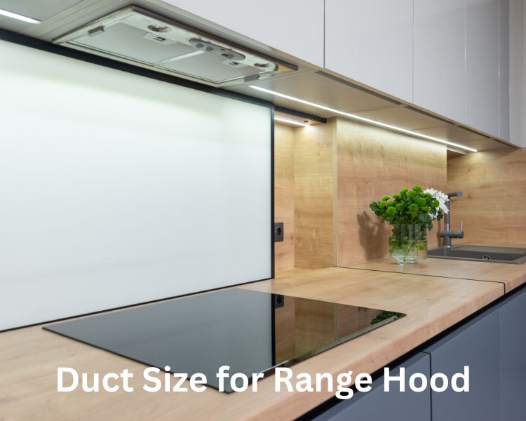 duct size for range hood