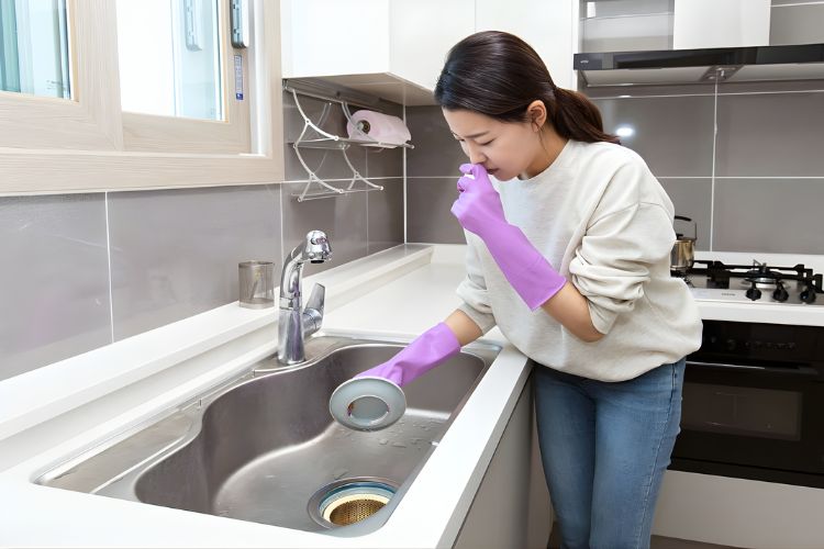 sink smells when dishwasher runs