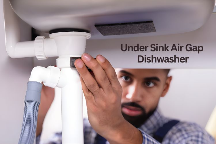 under sink air gap dishwasher