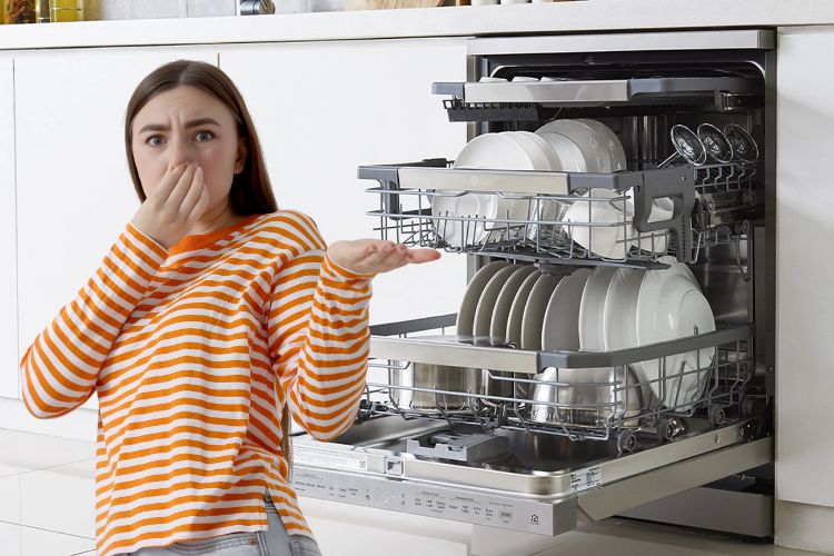 why does my dishwasher smell like a sewer