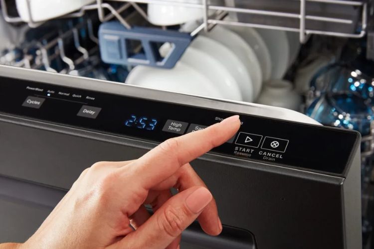 whirlpool dishwasher lights flashing and will not start