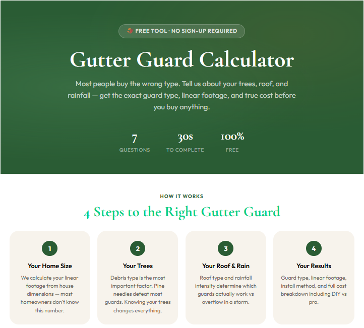 gutter guard calculator